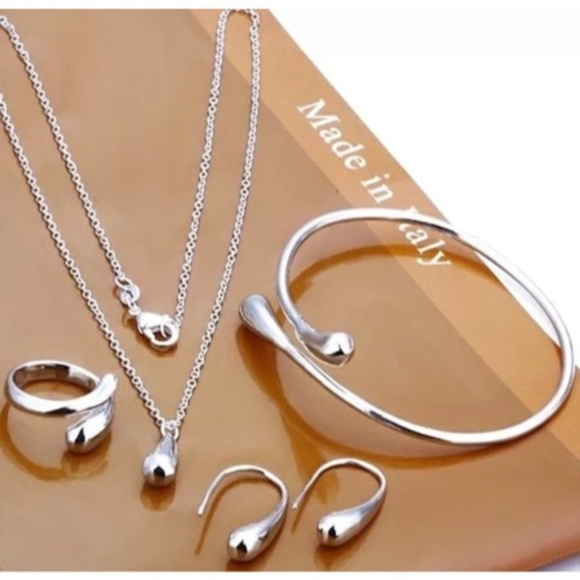 Sterling Silver Plated‎ Set for Women NEW - Picture 1 of 8